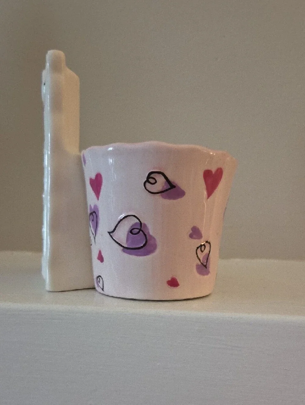 Ceramic Flower Pot Picture Frame Heart Design